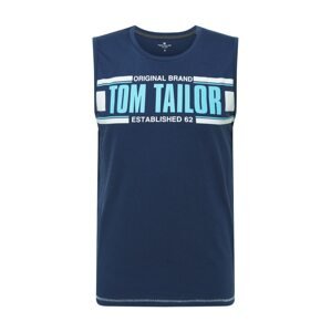 TOM TAILOR Póló  sötétkék / világoskék / fehér