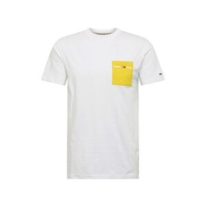 Tommy Jeans T-Shirt  fehér / sárga
