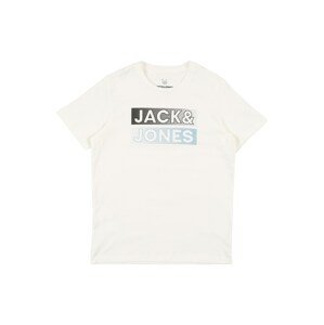 Jack & Jones Junior Póló 'Booster'  fekete / világoskék / természetes fehér
