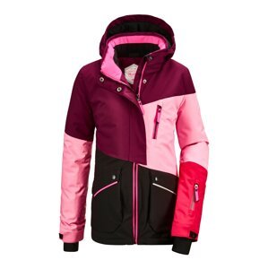 KILLTEC Kültéri kabátok 'Flumet'  barna / szilva / neon-rózsaszín / világos-rózsaszín
