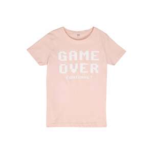 Mister Tee Póló 'Game Over'  pasztell-rózsaszín / fehér