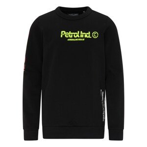 Petrol Industries Tréning póló  fekete / fehér / neonsárga