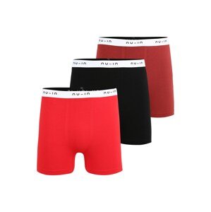 NU-IN Boxeralsók  piros / fekete / rozsdavörös / fehér
