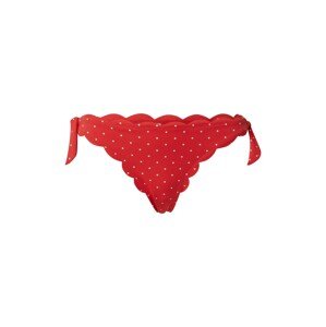 Hunkemöller Bikini nadrágok 'Scallop dot brazilian'  piros / fehér