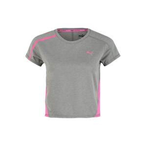 PUMA T-Shirt 'Train Panel'  neon-rózsaszín / szürke