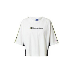 Champion Authentic Athletic Apparel Póló  fehér / fekete / világoszöld