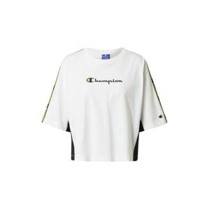 Champion Authentic Athletic Apparel T-Shirt'  fehér / fekete / világoszöld