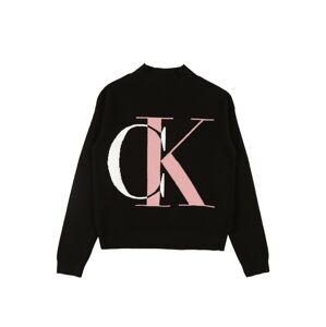 Calvin Klein Jeans Pulóver  fekete / rózsaszín / fehér