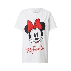 Merchcode Póló 'Minnie Mouse'  borvörös / tűzpiros / fekete / fehér
