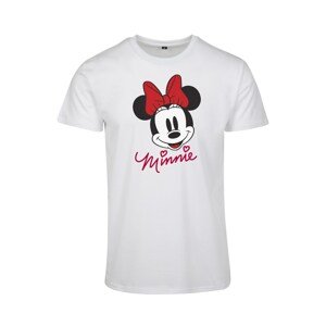 Merchcode Póló 'Minnie Mouse'  fehér / fekete / tűzpiros / borvörös