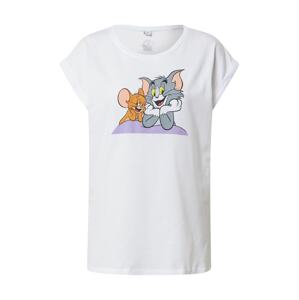 Merchcode Póló 'Tom & Jerry'  fehér / szürke / barna