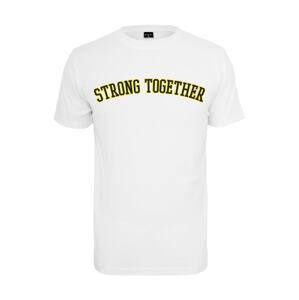 Mister Tee Póló 'Strong Together'  fehér / fekete / neonsárga