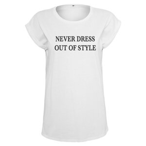 Merchcode Póló 'Never Out Of Style'  fekete / fehér