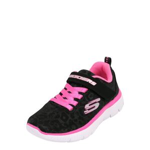 SKECHERS Sportcipő 'SUMMITS'  fekete / neon-rózsaszín