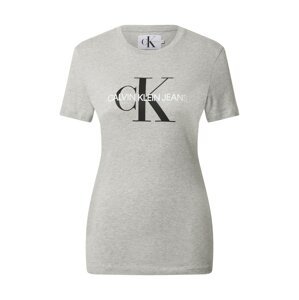 Calvin Klein Jeans Póló  világosszürke / fekete / fehér