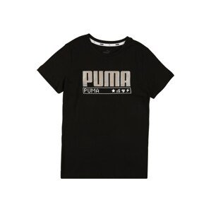 PUMA Póló 'Alpha'  fekete / fehér / pasztellsárga / pasztellkék