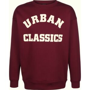 Urban Classics Tréning póló  burgundi vörös / fehér