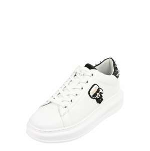 Karl Lagerfeld Rövid szárú sportcipők 'Kapri'  bézs / fekete / ezüst / fehér