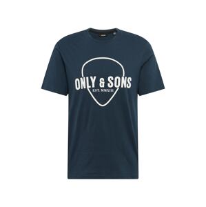 Only & Sons Póló 'MONO'  sötétkék / fehér