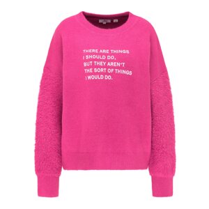MYMO Oversize pulóver  fehér / neon-rózsaszín