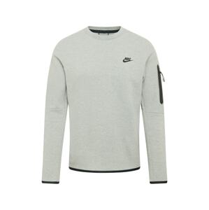 Nike Sportswear Tréning póló 'Tech Fleece'  világosszürke / fekete
