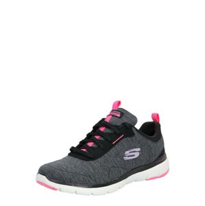 SKECHERS Rövid szárú sportcipők  sötétszürke / rózsaszín / fekete