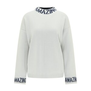 MYMO Oversize pulóver  fehér / sötétkék