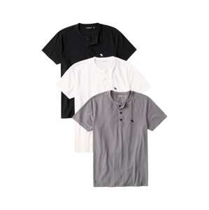Abercrombie & Fitch Shirt  szürke / fekete / fehér