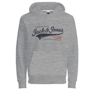 Jack & Jones Junior Tréning póló  szürke melír / éjkék / sárga