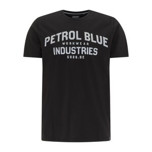 Petrol Industries T-Shirt  fekete / világosszürke