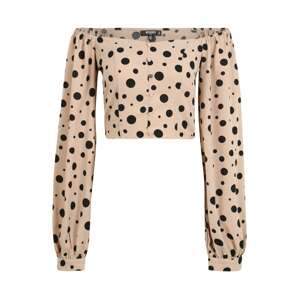 Missguided Tall Bluse  'POLKA DOT'  bézs / fekete