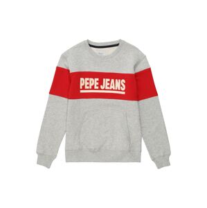 Pepe Jeans Tréning póló 'Keith'  szürke melír / piros / fehér