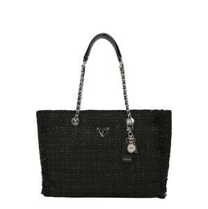GUESS Shopper táska 'Cessily'  ezüst / fekete