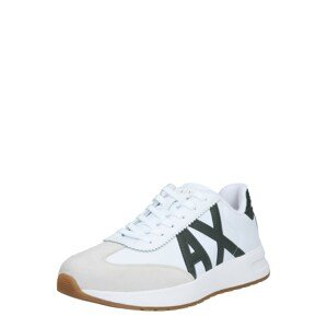 ARMANI EXCHANGE Rövid szárú edzőcipők  sötétzöld / fehér