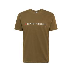 Denim Project Póló  olíva / fehér
