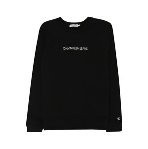 Calvin Klein Jeans Tréning póló 'EMBROIDERED'  fekete / fehér