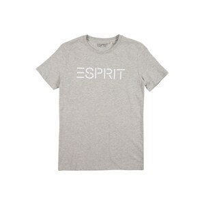 ESPRIT Póló  világosszürke / fehér