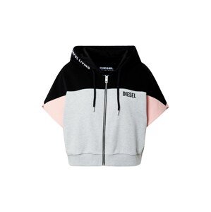 DIESEL Tréning dzseki  rózsaszín / világosszürke / fekete