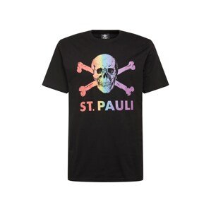 FC St. Pauli Póló 'Regenbogen'  vegyes színek / fekete