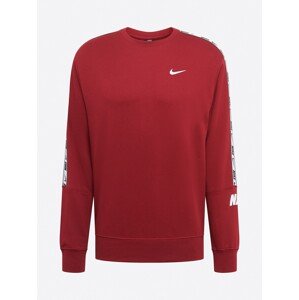 Nike Sportswear Tréning póló 'Repeat'  piros / fehér