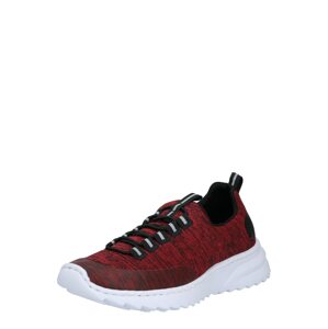RIEKER Rövid szárú edzőcipők  burgundi vörös / fekete