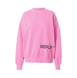 REPLAY Tréning póló  rózsaszín / fekete