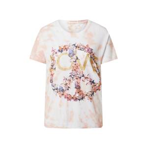 Frogbox T-Shirt 'Peace'  rózsaszín / fehér