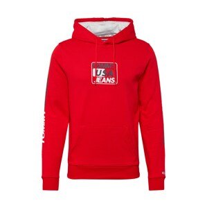 Tommy Jeans Tréning póló 'ESSENTIAL'  piros / fehér / szürke