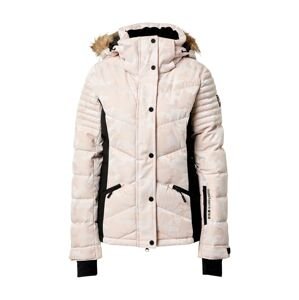 Superdry Snow Kültéri kabátok 'Luxe'  fekete / világos-rózsaszín