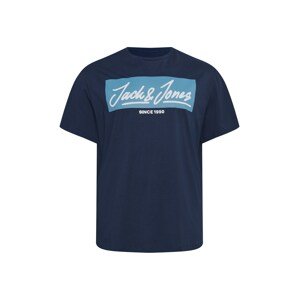 Jack & Jones Plus Póló 'FLEXI'  tengerészkék / kék