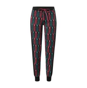 Skiny Pizsama nadrágok 'Night Out'  fekete / piros / smaragd