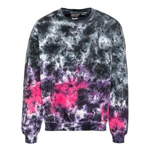 GUESS Sweatshirt 'ANSELM'  szürke / fehér / rózsaszín / lila / fekete