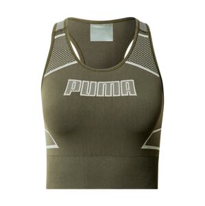 PUMA Sport top  sötétzöld / fehér