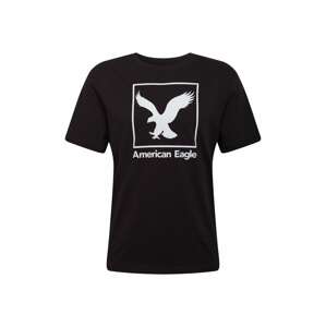 American Eagle Póló  fekete / fehér